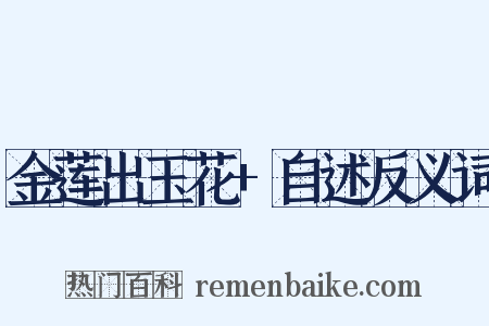 金莲出玉花+自述反义词是什么意思的图片